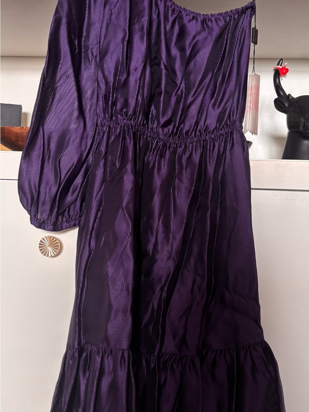 Purple One-Shoulder Kids Dress